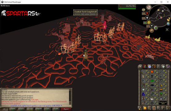 Fire cape service on maxed pure with no prayer